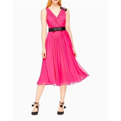 Kate Spade Dresses Kate Spade Hot Pink Chiffon Dress 4 Nwt Poshmark