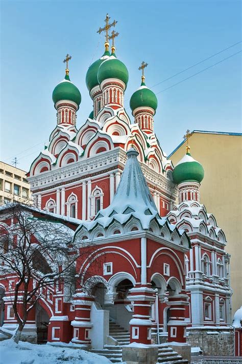 Holy Trinity Church In Nikitniki Moscow Stock Photo Image Of Russia