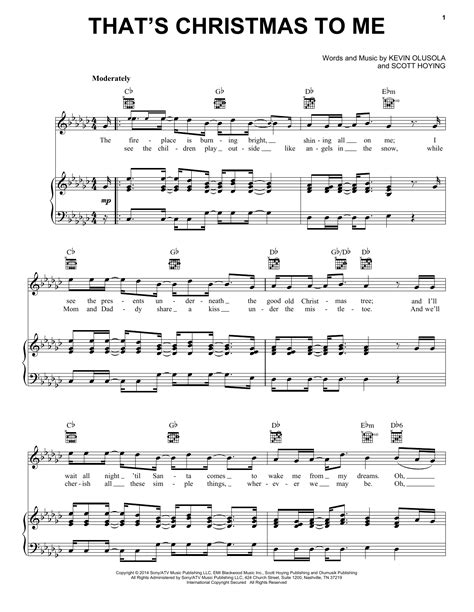 Thats Christmas To Me By Pentatonix Sheet Music For Piano Vocal