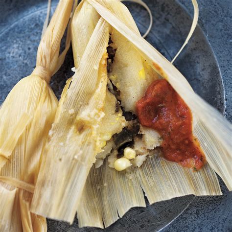 Chicken Tamales with Salsa Roja Recipe | Martha Stewart