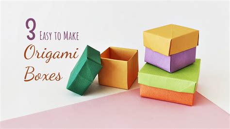 How To Make Origami Box Easy Origami 3 Easy Origami Box Tutorials