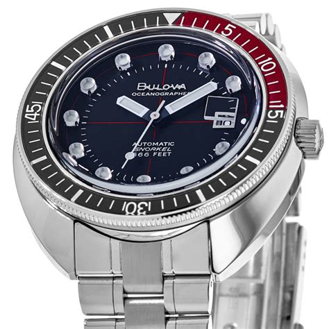 Bulova Oceanographer Automatic Black Dial Stainless Steel Mens Watch