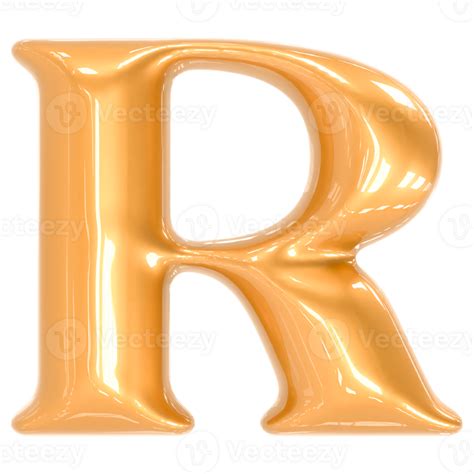 Gold Font R 3d 47393652 Png