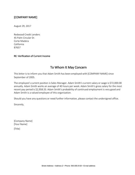 Letter Of Proof Of Income Collection Letter Template Collection