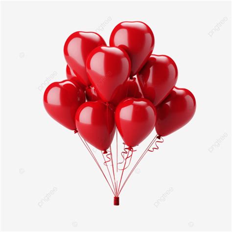 Bunch Of Red Heart Shaped Balloons Bunch Of Red Heart Shaped Balloons