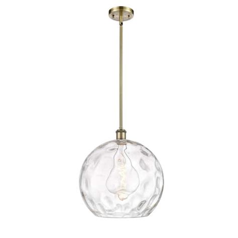 Innovations Athens Water Glass 1 Light Antique Brass Globe Pendant