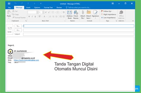 Cara Membuat Tanda Tangan Di Email Outlook Coretan