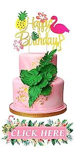 Amazon Laventy Pcs Glitter Aloha Cake Topper Flamingo Cake