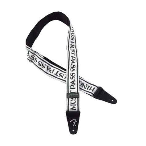 Fender George Harrison All Things Must Pass Logo Strap White White Black Accessories Chicago