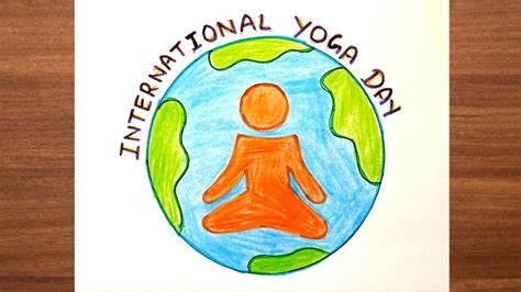 International Yoga Day Drawing Easy Step by step यग दवस पर सदर