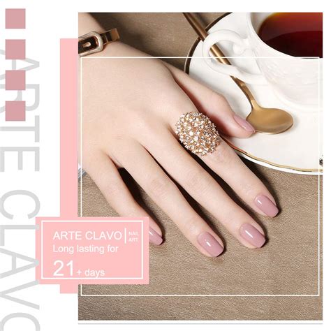 Juego de esmaltes de uñas de gel de colores otoñales de Arte Clavo de ml Nude gris rosa