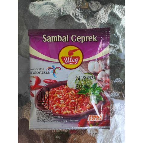Jual Finna Sambal Uleg Geprek Sachet 18g Shopee Indonesia