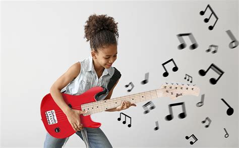 Winzz 30 pouces Mini Guitare Électrique Enfants Touche Érable Guitare