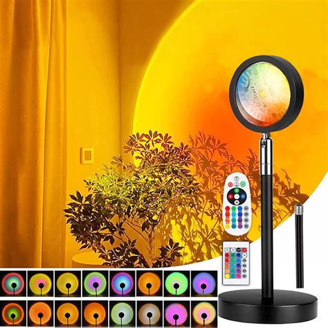 Lampe Coucher De Soleil Sunset Lamp Avec Usb Lumi Re Arc En Ciel