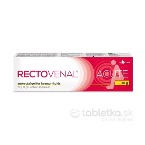 RECTOVENAL Acute anorektálny gél na hemoroidy 20g etabletka