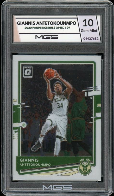 Panini Donruss Optic Giannis Antetokounmpo Mgs Graded Gem