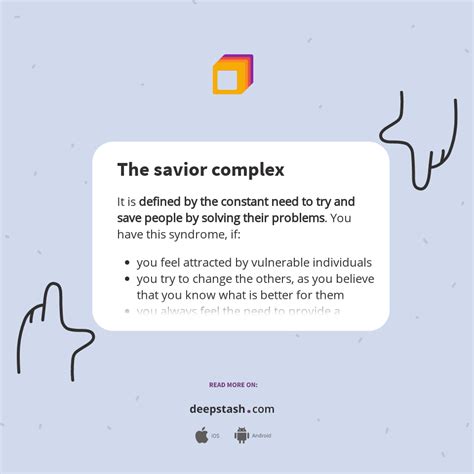 The savior complex - Deepstash