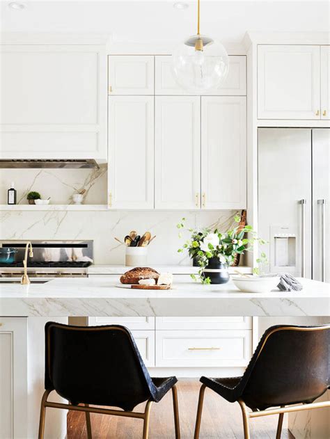 Beautiful White Kitchen Cabinets With Brass Hardware Nikki S Plate