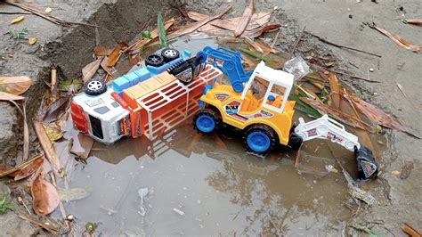 Tata Dump Truck Accident Stuck In River Pulling Out Jcb The Super Power