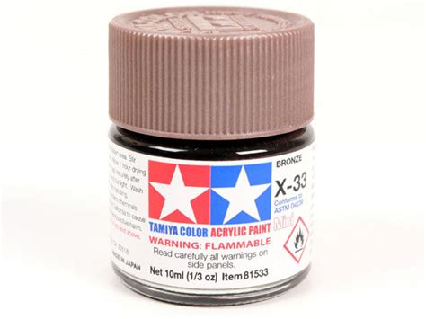 Tamiya X 33 Bronze Mini Acrylic Paint 10ml 81533 Landl Models