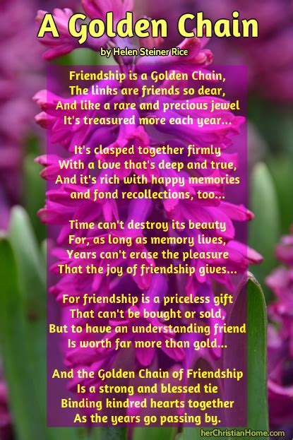 Friday Friendship Day – A Friendship Poem by Helen Steiner Rice ...