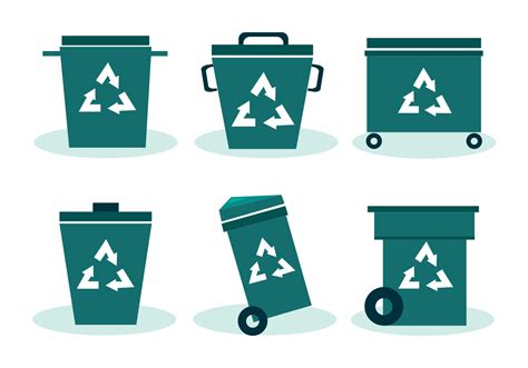 Trash Can Vector Set 134990 Vector Art at Vecteezy