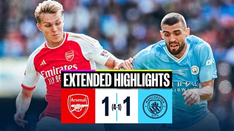 EXTENDED HIGHLIGHTS Arsenal 1 1 Man City Defeat On Penalties In