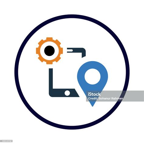 Location Pin Location Pin Gear Setting Location Pin Setting Icon Stock Illustration Download