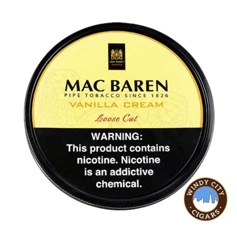 Mac Baren Vanilla Cream 3 5oz Pipe Tobacco Windy City Cigars