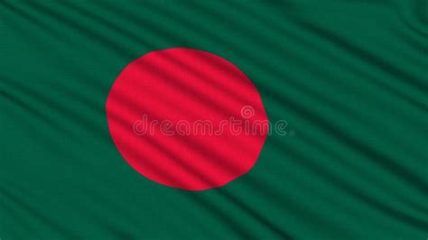 Bangladesh Flag Background Realistic Waving In The Wind 4K Video For