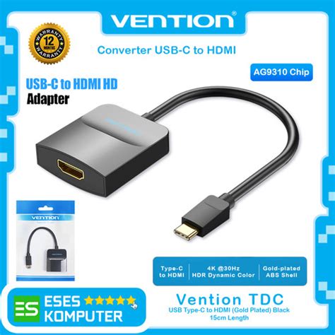 Jual Converter Vention TDC USB Type C To HDMI Adapter Black Kota