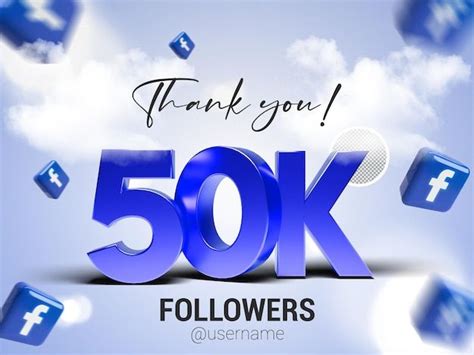 Premium Psd Thank You K Followers On Facebook Psd Facebook