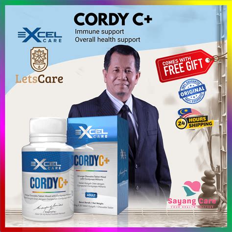 Letscare Excel Care Cordy C Cordyceps Militaris Orange Chewable