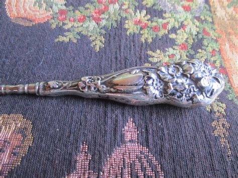 Antique Sterling Silver Button Hook Shoe Hook Dress Hook Etsy