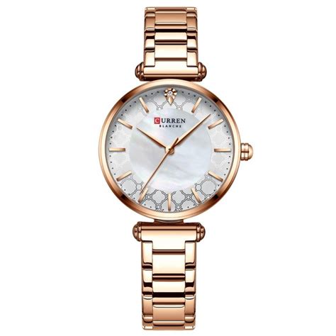 Montre Femme CURREN 9072 Couleur bracelet Bleu pétrole Couleur Fond Blanc