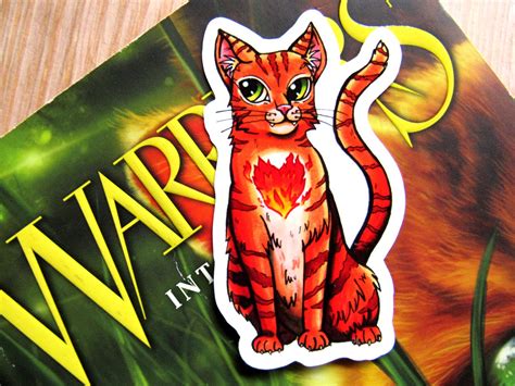 Fireheart Warrior Cats Sticker Firestar Warriors Glossy Etsy