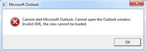 Simple Methods To Fix Cannot Start Microsoft Outlook Invalid Xml Error