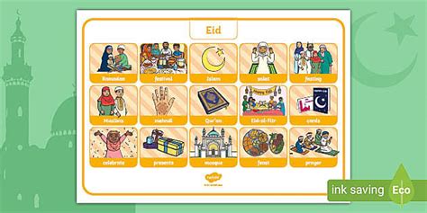 Eid Topic Word Mat Esl Eid Resources Lehrer Gemacht