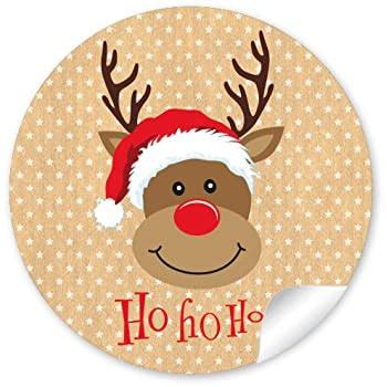 Weihnachtsaufkleber Weihnachtssticker Frohe Weihnachten Mit