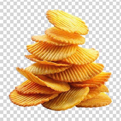 Premium Psd Stack Pile And Heap Of Ripple Crispy Potato Chips