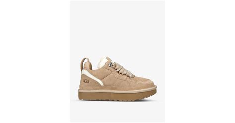 Ugg Lowmel Suede And Mesh Low Top Trainers In Natural Lyst