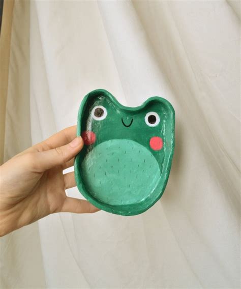 Cute Frog Trinket Dishalt Clay Tray Ring Dishcotagecore Etsy