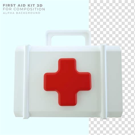 Premium Psd 3d Rendering First Aid Kit