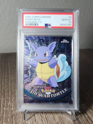 Pokemon T V Topps Chrome Wartortle Psa Gem Mint Ebay