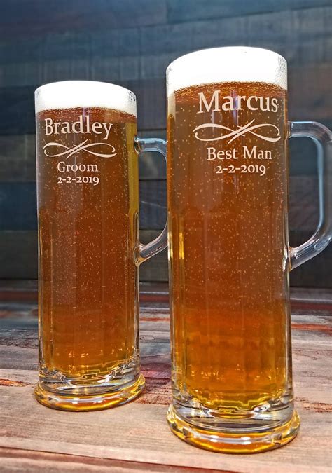 Beer Mugs Personalized Custom Engraved Glasses Engraved Beer Etsy