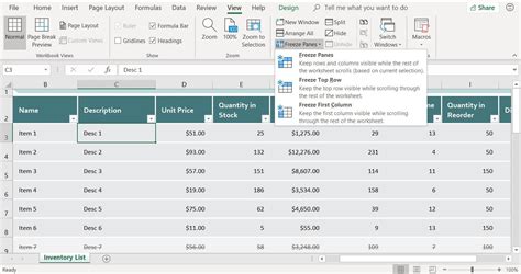 How To Freeze Column And Row Headings In Excel