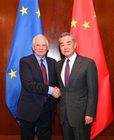 Wang Yi rencontre Josep Borrell haut représentant de lUnion