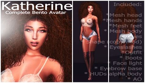 Second Life Marketplace Complete Mesh Bento Avatar Katherine