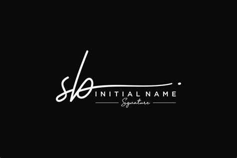 Initial Sb Signature Logo Template Vector Hand Drawn Calligraphy Lettering Vector Illustration