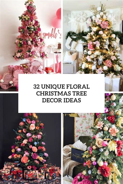 32 Unique Floral Christmas Tree Decor Ideas Shelterness